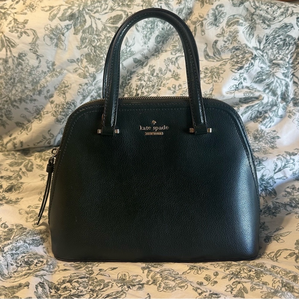 Kate Spade rare dark Olive Green Leather Handbag